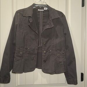 DKNY Dark Army Green Jacket/Charcoal Grey